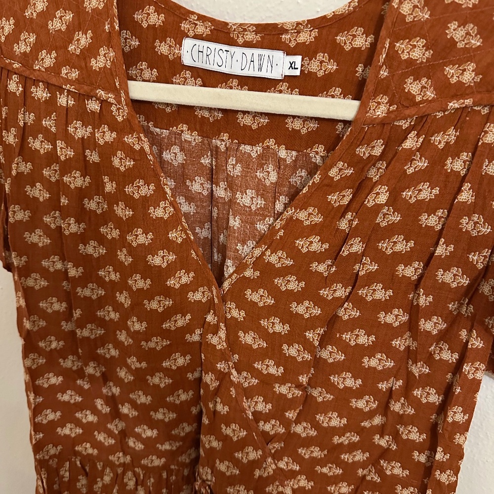 Christy Dawn Dawn Dress Rust Orange Floral